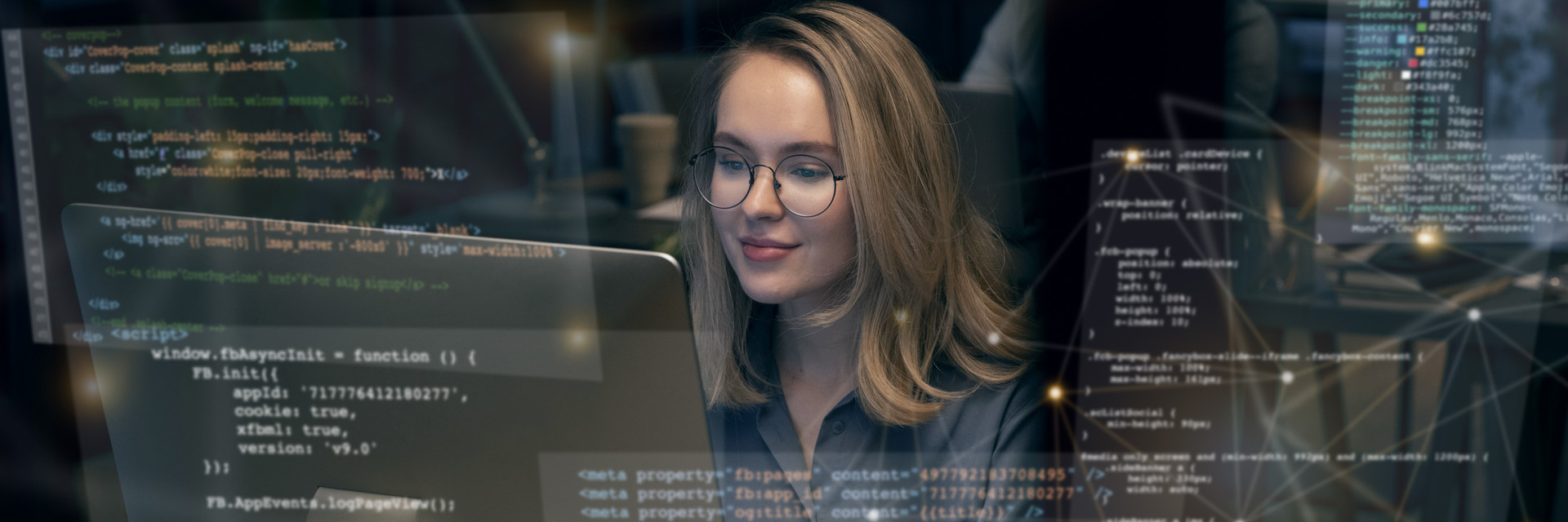 Html Css Collage Concept With Person